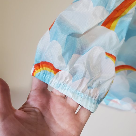 MODCLOTH / S / Women's Mind At Ease Lightweight Rainbow Print Windbreaker Jacket - Picture 3 of 9